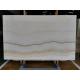 Wooden White Backlit 16mm Jade Onyx Slab For Wall Panel