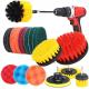 Nylon PP Filament Electric Drill Brush 24 Pieces Red 2'' 3.5'' 4'' 5