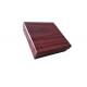 Deep Red Wood Color Lid And Base Boxes With Velvet Surface Inner 1200gsm Cardboard