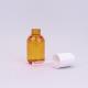 Amber PETG Plastic Eye Dropper Bottles 30ml With White Dropper For Hair Serums