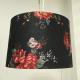 Printed flower velvet shade with copper inner