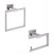 Stainless Steel Towel Ring Rack Tissue Paper Holder  Wall Mounted  Bathroom Accessories Set