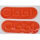 Injection Molding TPU Raise 3d Cuff Tabs , Sew On Logo Patches