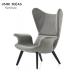 Butterfly Upholstered Chair Single Seater Sofa With High Back Armrest 100cm