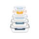 Customized Glass Fruit Storage Containers With Cool Lock PP Lid Leakproof