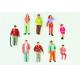 P43-10 outdoor 1:43 Architectural Scale Model People Painted Figures 4.8cm