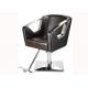 Stylish Folding Reclining Salon Styling Chair With Round Plate , Pu Leather Seat