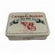 Glossy Varnish Decorative Tin Boxes Rectangular Metal Tinplate Candy Packaging Tin