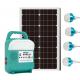 Portable Solar Panel Charging Lighting System With Lithium Battery For Camping