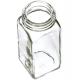 Clear 400ml Spice Herbs Square Glass Jars With Lid