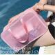 Eco-friendly Fashion Waterproof Clear PVC Zippered Cosmetic Pouch for Bathroom,Holographic PVC Makeup Cosmetic Bag Laser