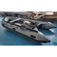 French Orca 866 Hypalon inflatable boat with motor in dark grey color