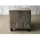 Velvet Fabric Bedroom Ottoman Bench Cube For End Bed , Grey Color