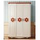 Mediterranean White Clothes cabinet American country wooden wardrobe