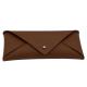 Foldable Fancy Polyurethane Brown Leather Glasses Case Soft Pouch For Men'S