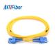 0.9mm 2.0mm Diameter Fiber Optic Patch Cord Single Mode SC SC For Networking