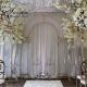 Event Decoration Curtain Backdrop Engagement White Membrane Gold Arch Door Frame 200cm