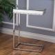 Modern mirrored side table stanieless steel computer mobile desk glass top corner table