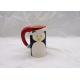 Dolomite Penguin Design 3D Ceramic Mug Hand Painted For Christmas / Winter