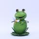 Iron Metal Frog Animal Garden Ornaments Exquisite And Lifelike