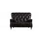 High Back 2 Seater Leather Sofa Vintage Double Colors Living Room Furniture