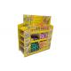 Yellow Cardboard Corrugated Pallet Displays 3 Sides With Tiers Environmental Friendly