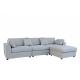 Foam Padded Fabric Couch With Chaise Sectional Upholstered Sofa Four Pieces