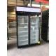 Supermarket LED Light Glass Door Display Freezer For Frozen Foods