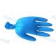 Harmless Disposable Medical Gloves , Blue Color Vinyl Exam Gloves With Good Feeling