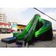 Green / Black Twist Inflatable Pool Slide / Digital Printing Rental Inflatables