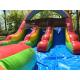 12'' Tall Kids Backyard Double Inflatable Water Slide  With Pool