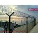 Airport Perimeter Security Fencing, China Factory Sales, 3m high, with Top Concertina Razor Coil