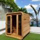 Adjustable Ventilation Hemlock Wood Outdoor Dry Sauna With Full Glass Door 8mm Tempered