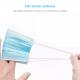Blue White Pleated 3 Ply Disposable Face Mask Safety  Anti Pollution