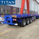 3 Axle Extendable Flatbed Trailer 24M Telescopic Trailers for Sale