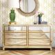 Custom Modern Luxury Display Cabinets With 6 Dawers Mirror Facet Dresser