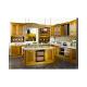 High Modern Solid Wooden Kitchen Design Made Yellow Cabinet, Wooden Cabinet For Kitchen