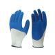 Safety Work Blue Aramid Gloves with Wrinkle Latex Coated and Anti-Static Function