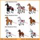 2016 New Hot Popular Interesting Plush Ride on Horse Toys Walking Pony in Mall