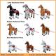 Zebra Pony Cycle Hobby Horse Toy, Ride on Horse, Ride on Plush Zebra Toy, Human Power Pony