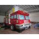 Commercial Inflatable Jump House Fire Fighting Truck Bouncy Bus For Amusement