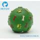 Bone and paw printing Latex squeaky dog ball toy