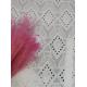 Diamond Pattern Lace Eyelet White Cotton Broderie Fabric
