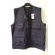 vest, mens vest in gaberdine, 100% polyester fabric, fishing vest, casual vest