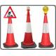 Construction Car Parking Cones 39in 100cm Reflective PE Custom Safety Cones