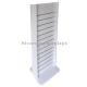White 2 Way Slatwall Display Stands Retail Store Movable Wood Gondola Shelving