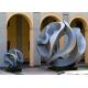 Modern Art Outdoor Stainless Steel Sculpture For Garden , Hollow Ball Design