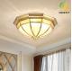 Copper Glass Residential Ceiling Light Living Room E27