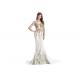 Sheer Prom Celebrity Lace Appliques Long Sleeve Evening Gowns Anti - Wrinkle