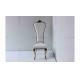 White PU wholesale bride and groom wedding stainless steel gold high chair